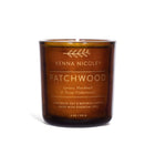 Kenna Nicole Patchwood candle on a white background